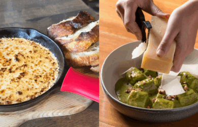 Crab dip and gnocchi