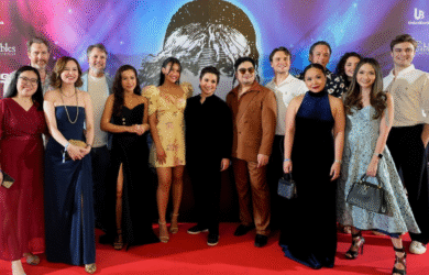 The UnionBank Team together with the principal cast of Les Misérables: World Tour Spectacular.
