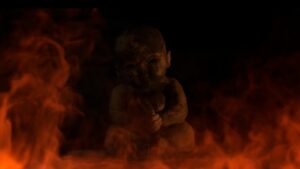 Mudborn clay baby doll