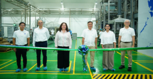Unilever executives, along with other representatives, led the ribbon‑cutting ceremony for the company’s new collaborative manufacturing facility in Cebu. Present were (middle) Van Nguyen-Thi-Bich, General Manager for Home Care, Unilever Greater Asia; (second from left) Navdeep Singh, Head of Supply Chain, Unilever Philippines and Vice President for Customer Operations, Unilever Greater Asia; and (leftmost) Atty. Joseph Fabul, Head of Communications, Corporate Affairs, and Sustainability for Unilever Philippines and Greater Asia