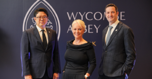 WIM In Thailand 7 (From left) Chotchawal Leetrairong, Fiona Angel, and William Vanbergen at the announcement of Wycombe Abbey International School Bangkok, reinforcing Bangkok’s growing role as a regional education hub.