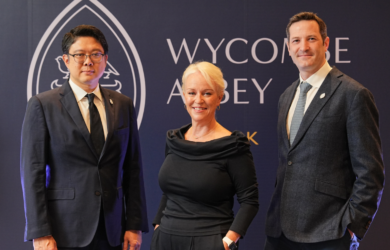 (From left) Chotchawal Leetrairong, Fiona Angel, and William Vanbergen at the announcement of Wycombe Abbey International School Bangkok, reinforcing Bangkok’s growing role as a regional education hub.