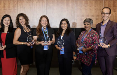 Nick Wayland, Founder and CEO, TravMedia, with the winners of the TravMedia Awards Asia 2025