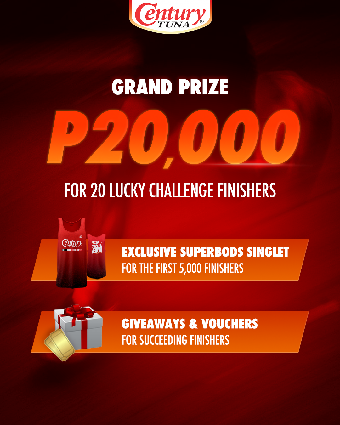 The different Century Tuna Superbod Era Challenge prizes