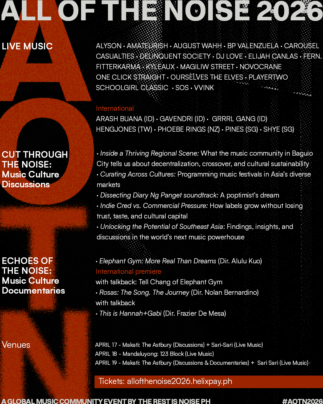 all of the noise 2026 poster