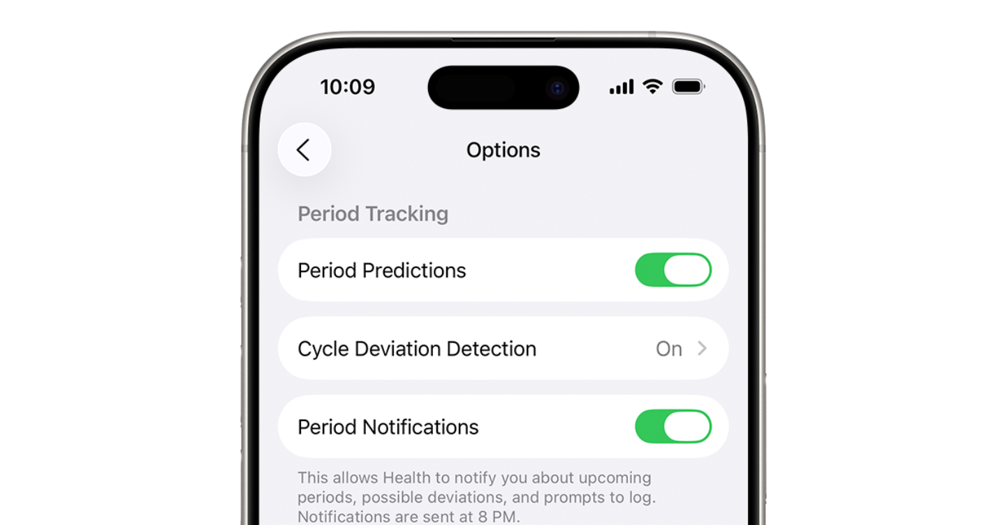 health app cycle tracker