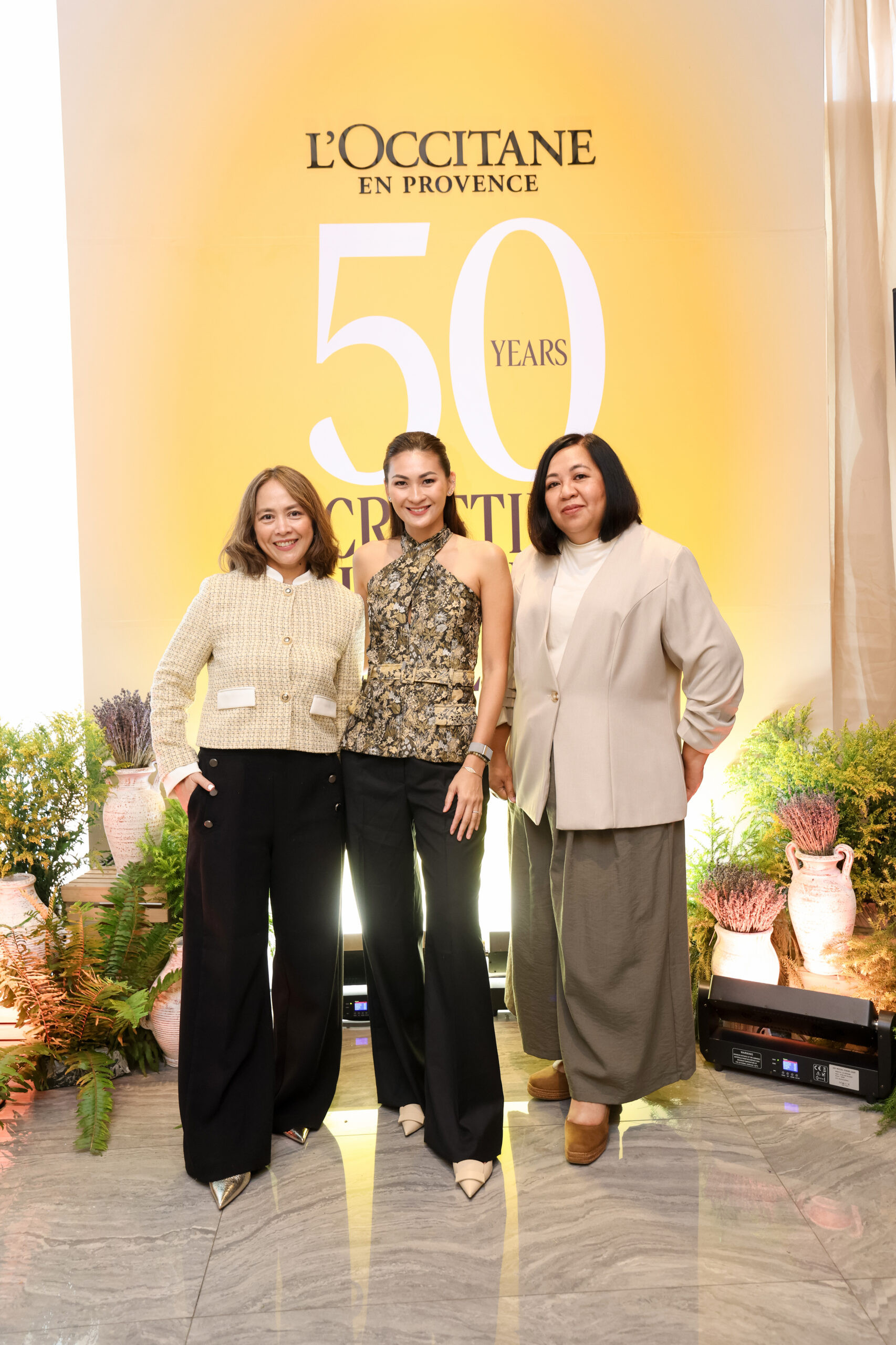 This Premium Beauty Brand Turns 50—Here’s What to Expect Next 3 (L-R) Jackie Avecilla, Rustan’s Head of Marketing; Aprille Cabrera, Merchandise Manager -L'Occitane; and Kaye Maclang, Rustan’s Beauty Source Division Manager