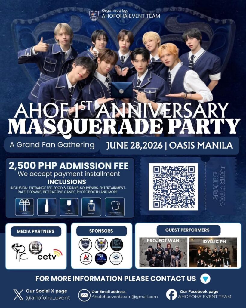 AHOF Fans Celebrate First Anniversary With Masquerade Ball 1 AHOF Official Pubmat 1