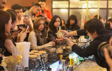 TESDA trainer Shella Bawar demonstrates the different types of cocktail mixing including stirring shaking and muddling