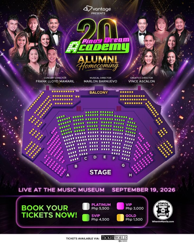 Pinoy Dream Academy Celebrates 20 Years With Alumni Homecoming Concert 2 WHEN IN MANILA SEATING PLAN