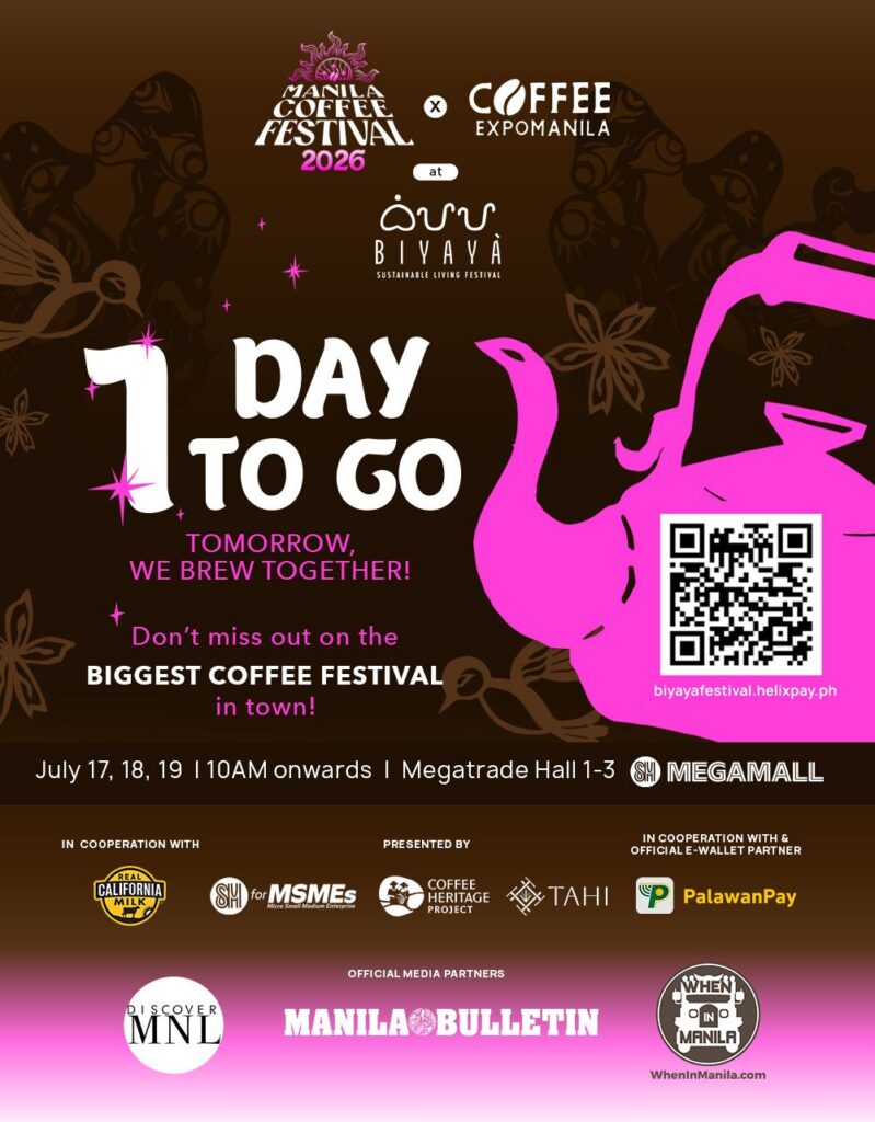 Biyaya Festival, Manila Coffee Fest, and Coffee Expo Manila Unite for Philippine Coffee Celebration 1 1 Day to Go