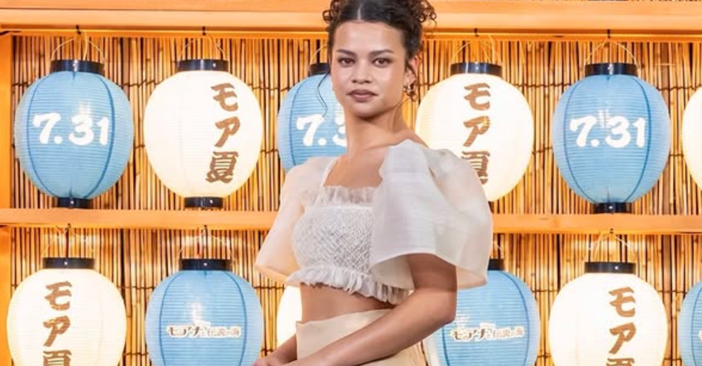 LOOK: Catherine Laga'aia Stuns in a Modern Filipiniana for "Moana" Press Tour 1 Catherine Laga'aia