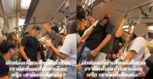 Thai woman confronts Italian tourists