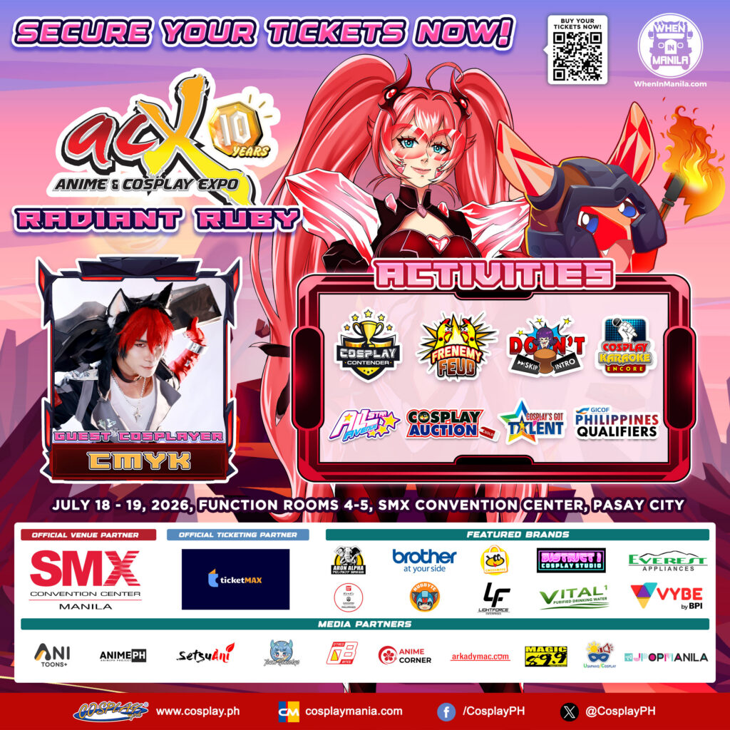 Anime and Cosplay eXpo 2026: Radiant Ruby Returns to SMX Manila 1 ACX 2026 Final Event Poster WheninManila.com