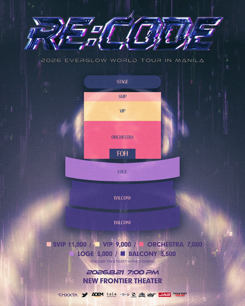 Everglow Live in Manila 2026: Ticket Prices and Seat Plan Announced 2 EVERGLOW RECODE SEATMAP