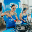 Residents of Brgy. Bigke take part in a hands-on cooking demonstration during the AlabKalinga Community Kitchen, experiencing the convenience and benefits of safe cooking with LPG.