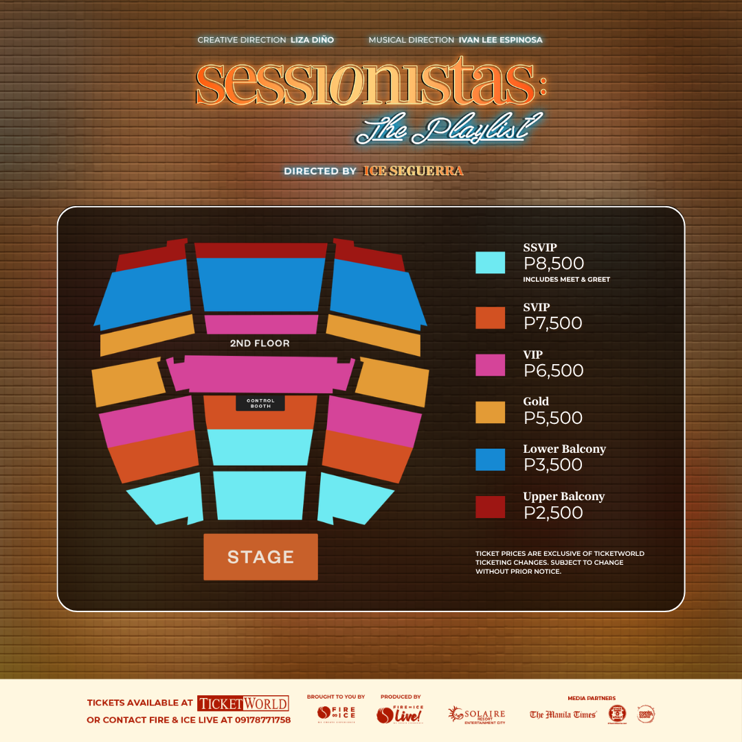 "Sessionistas: The Playlist" in Manila 2026: Ticket Prices and Seat Plan Announced 2 SESSIONISTAS THE PLAYLIST Official Poster and Seat Plan