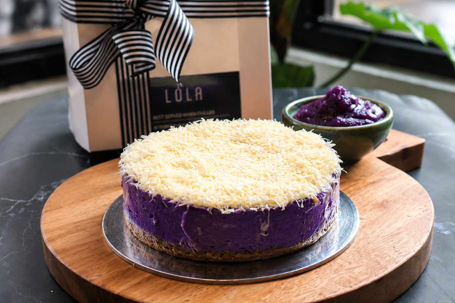 Ube Queso De Bola Cheesecake 1