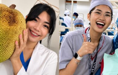 Dr. Jana Mahinay and Dentistry student Lucia Aguinaldo