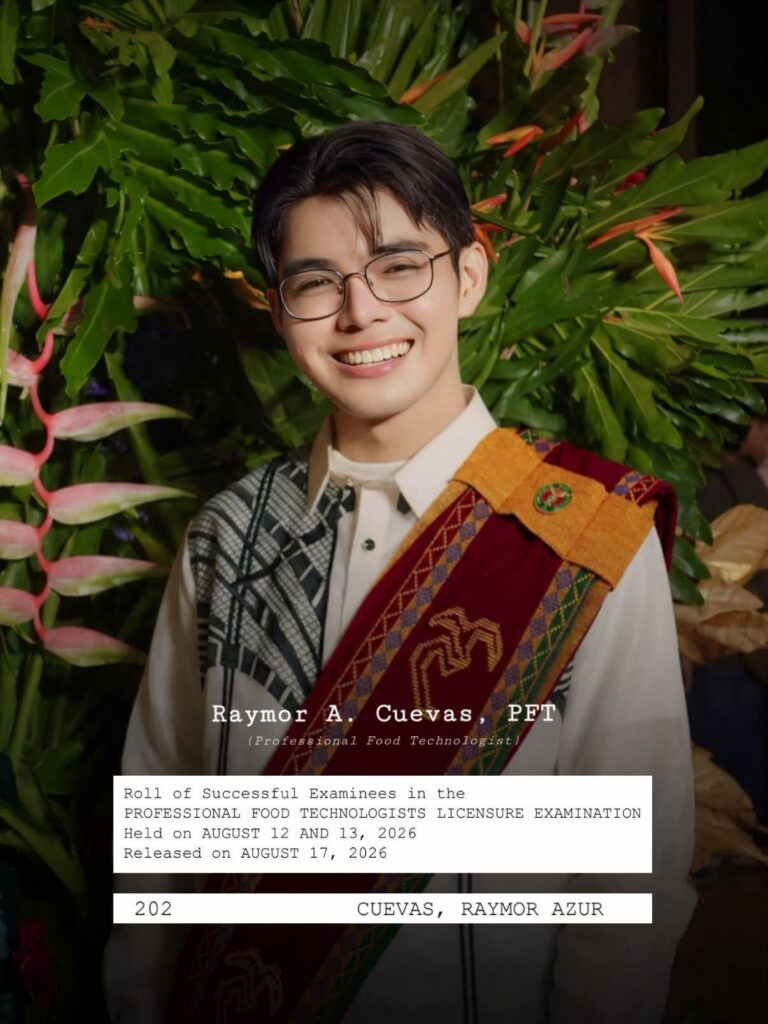 Content Creator Raymor Cuevas Opens Up About Post-Grad Struggles After Passing Board Exam 2 Raymor Cuevas passed the board exam for food technologist