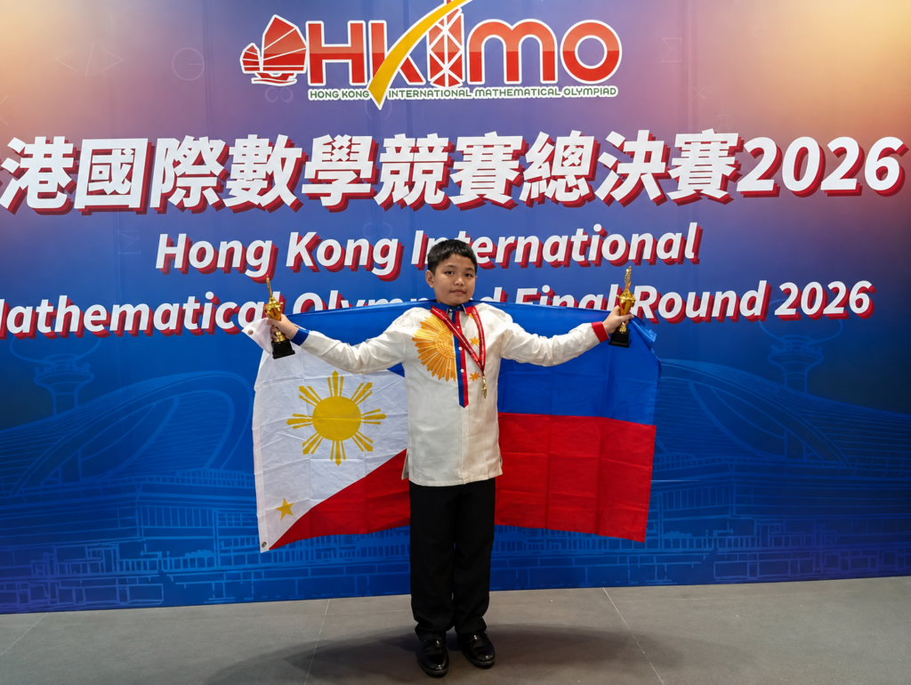 Proudly Pinoy! 2 Young Mathletes Claim Top Honors at Hong Kong Math Olympiad 2 Ahmad Mendoza at the Hong Kong International Mathematical Olympiad (HKIMO) 2026