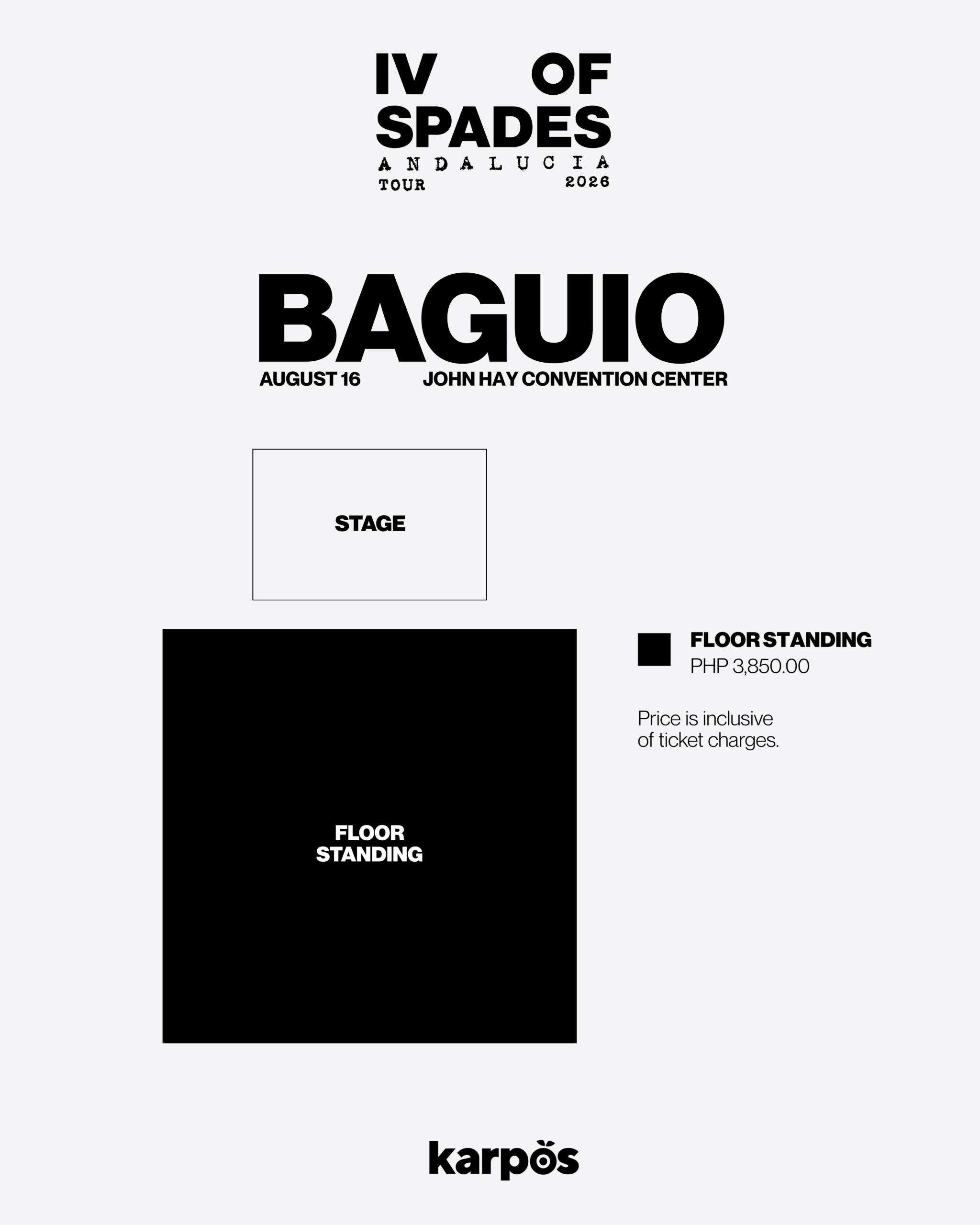 IV OF SPADES Live in Baguio 2026: Ticket Prices and Seat Plan Announced 2 KARPOS MM