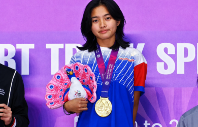 Keirsten Layne Fernandez at the Asian Open Short Track Speed Skating Trophy.