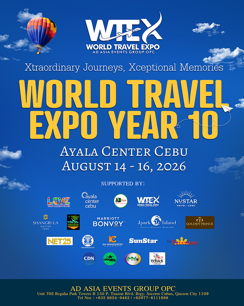 World Travel Expo Year 10 Brings Xtraordinary Journeys to Cebu This August 1 poster cebu1