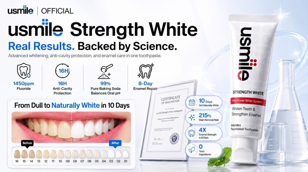 usmile Empowers Filipinos' Oral Care Routines with Proactive, Clinical-Grade, Smart Dental Tech 4 usmile Strength White Toothpaste