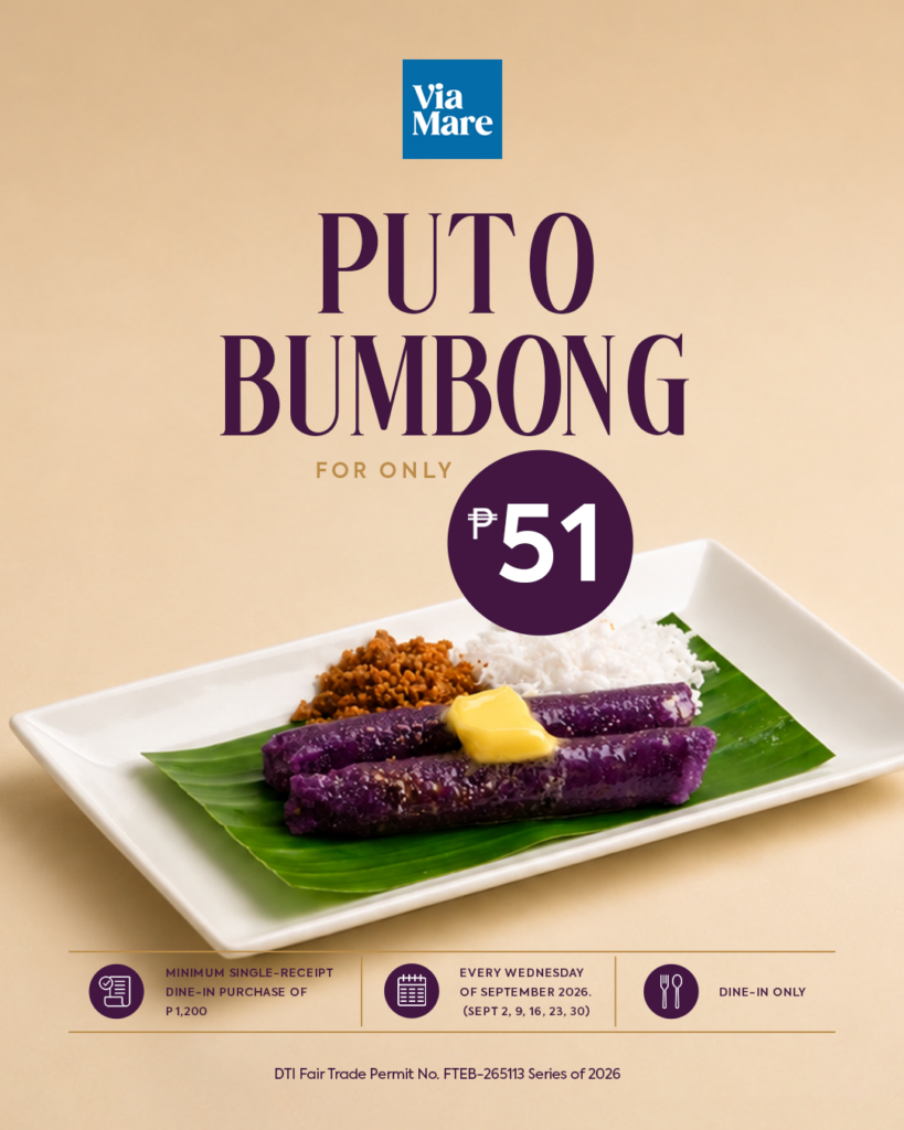 Craving Puto Bumbong? Via Mare Is Serving Its Iconic Treat for Only ₱51! 3 51 Anniversary Promo 1