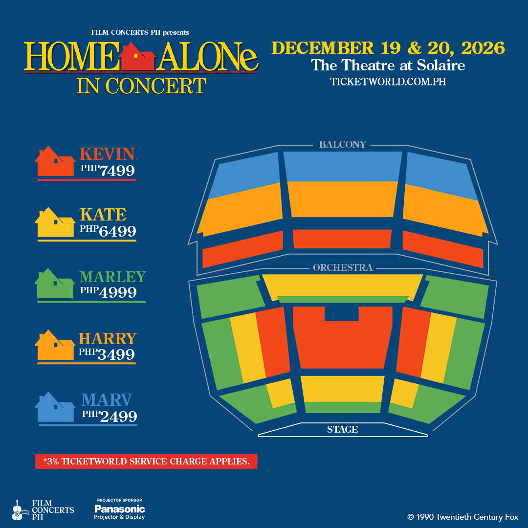 "Home Alone in Concert" in Manila: Ticket Prices and Seat Plan Announced 2 HA Seat Map w
