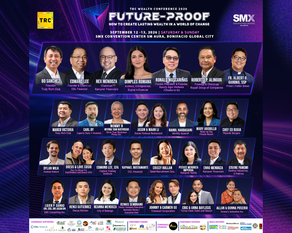 TRC Wealth Conference 2026 Brings Financial Experts and Wealth-Building Insights to SMX SM Aura 1 MAIN POSTER