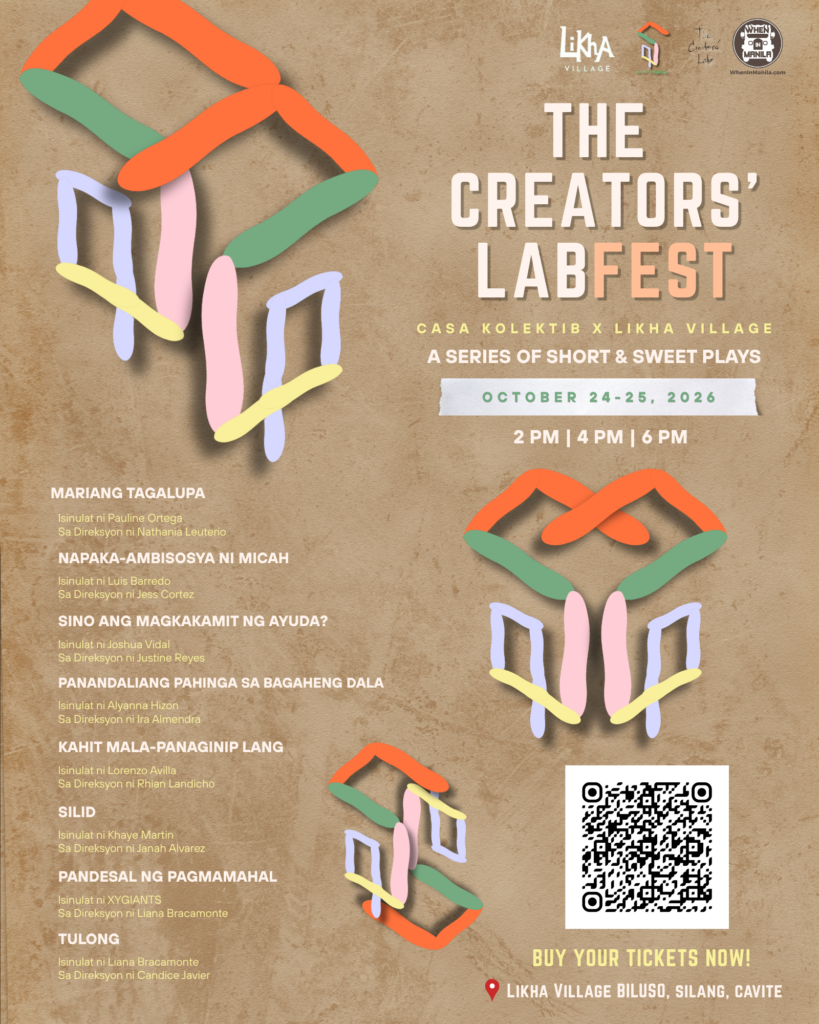 Casa Kolektib Presents The Creators’ Labfest, Showcasing Original Plays by Emerging Artists 1 THE CREATORS LABFEST 20261019 154704 0000